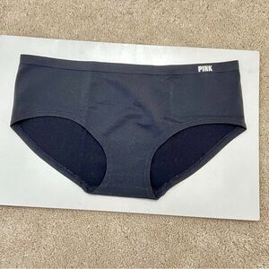 Victoria’s Secret PINK YOGA Black Logo Seamless no show hipster panties Small S